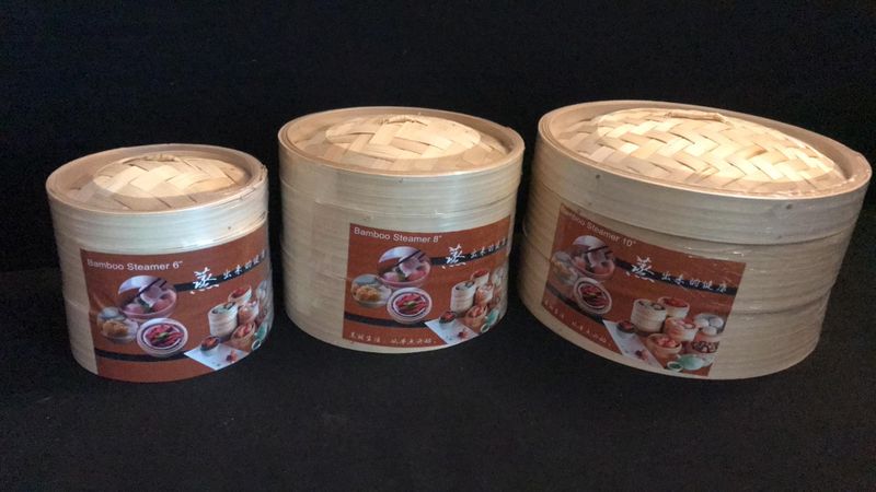 Bamboo steamer 10inch (3pcs/set)